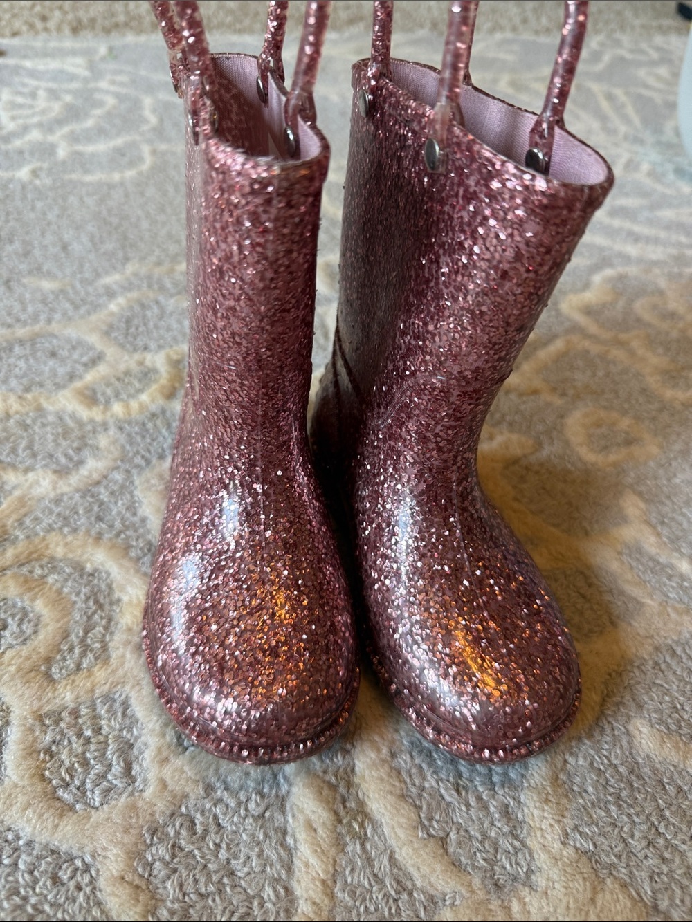 Western Chief Kids Pink Glitter Rain & Snow Boots